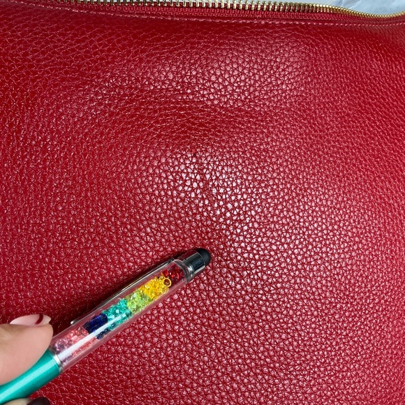 Coach Pennie Vibrant Red Leather Hobo Hand Shoulder Large Bag NWT - Picture 14 of 14